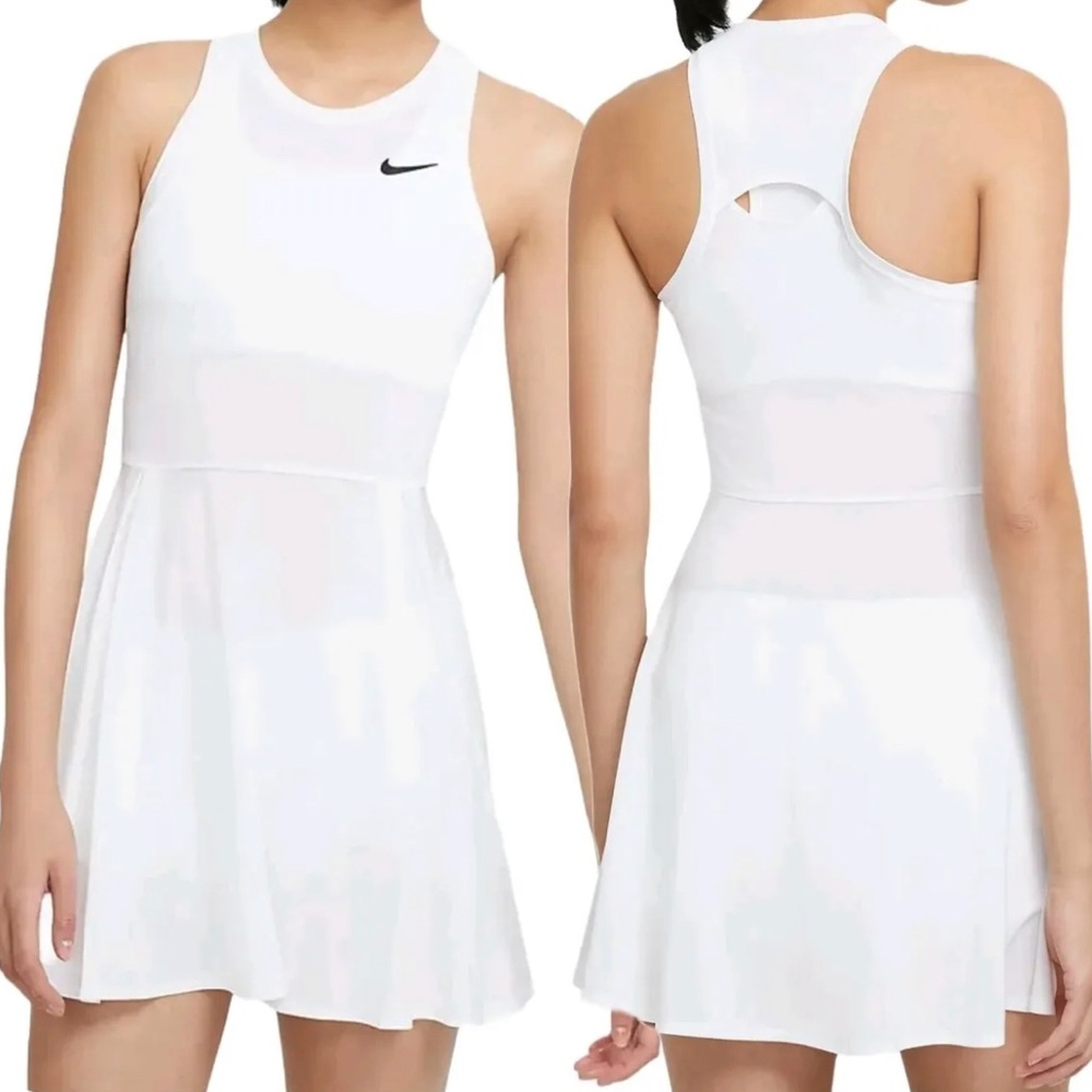 Nike Dri-Fit Advantage Court Dress Tennis White Women’s Size Small NWT $80